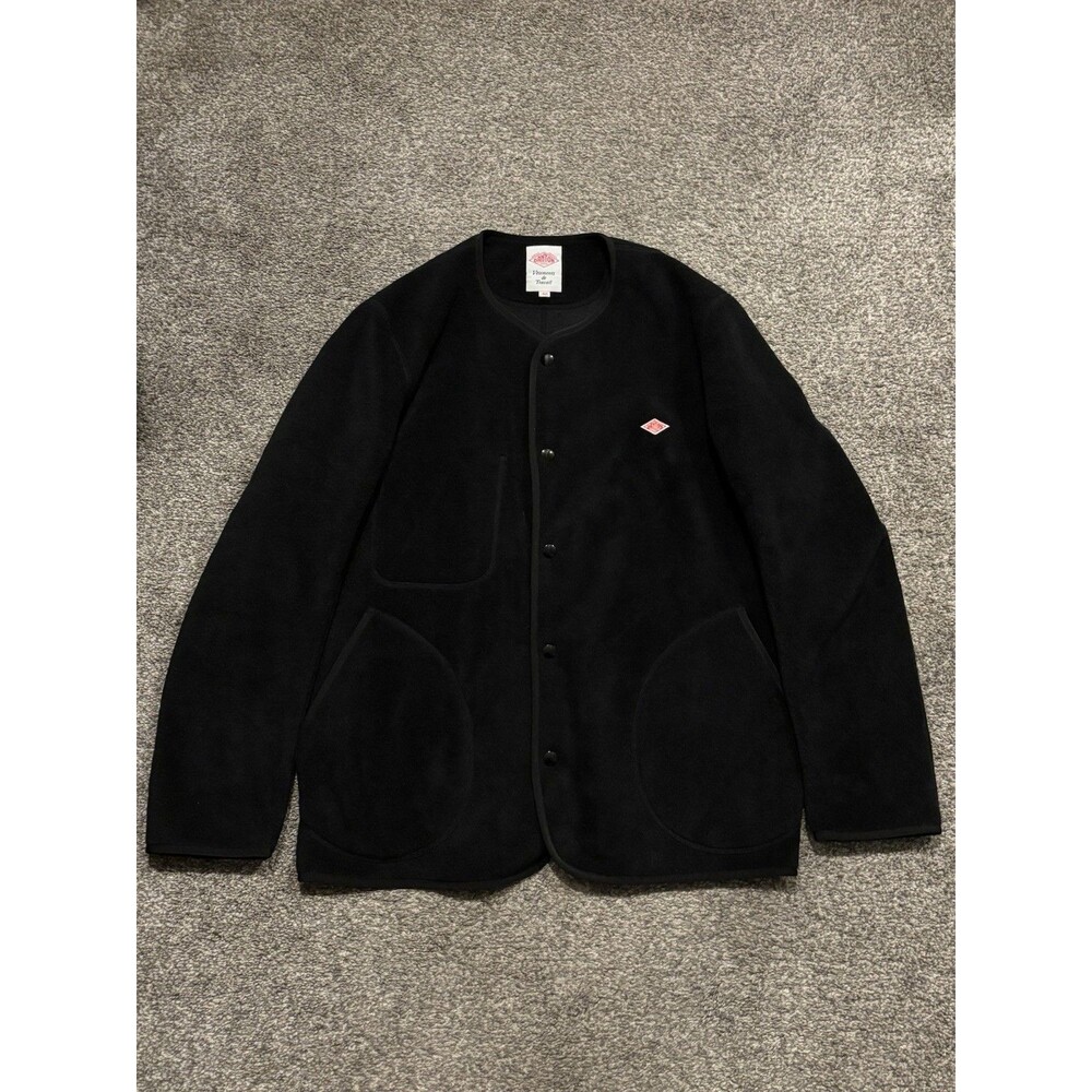 Danton Collarless Fleece Jacket Men’s Size 42 Black